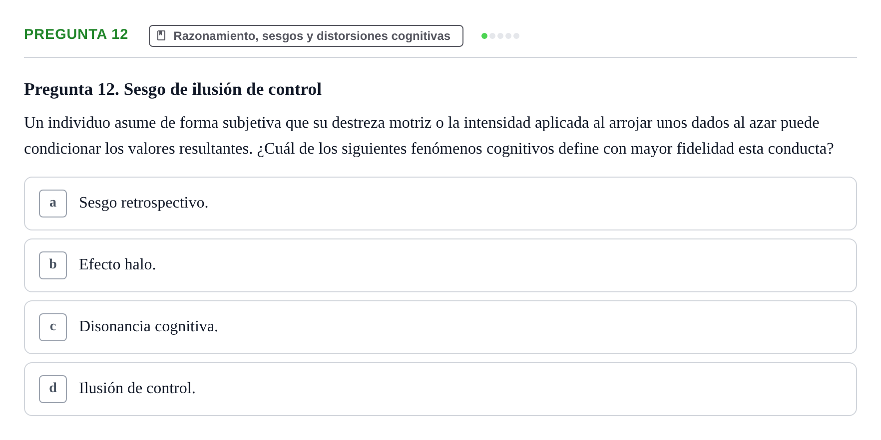 Enunciado: Pregunta 12