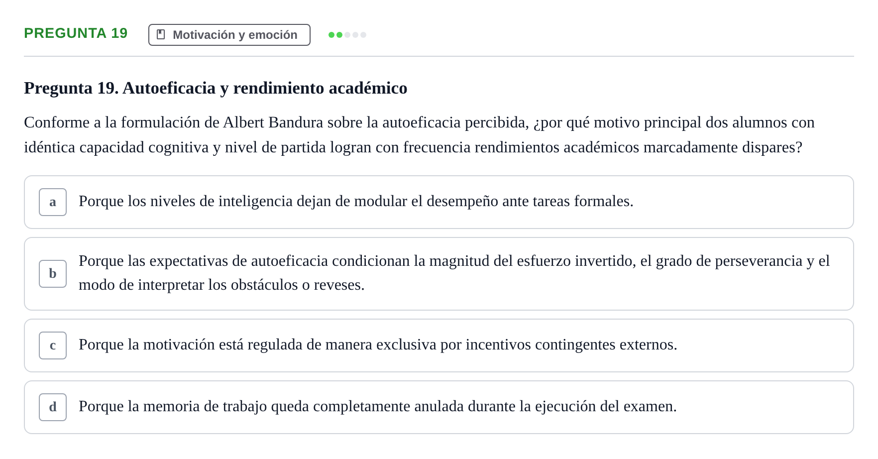 Enunciado: Pregunta 19