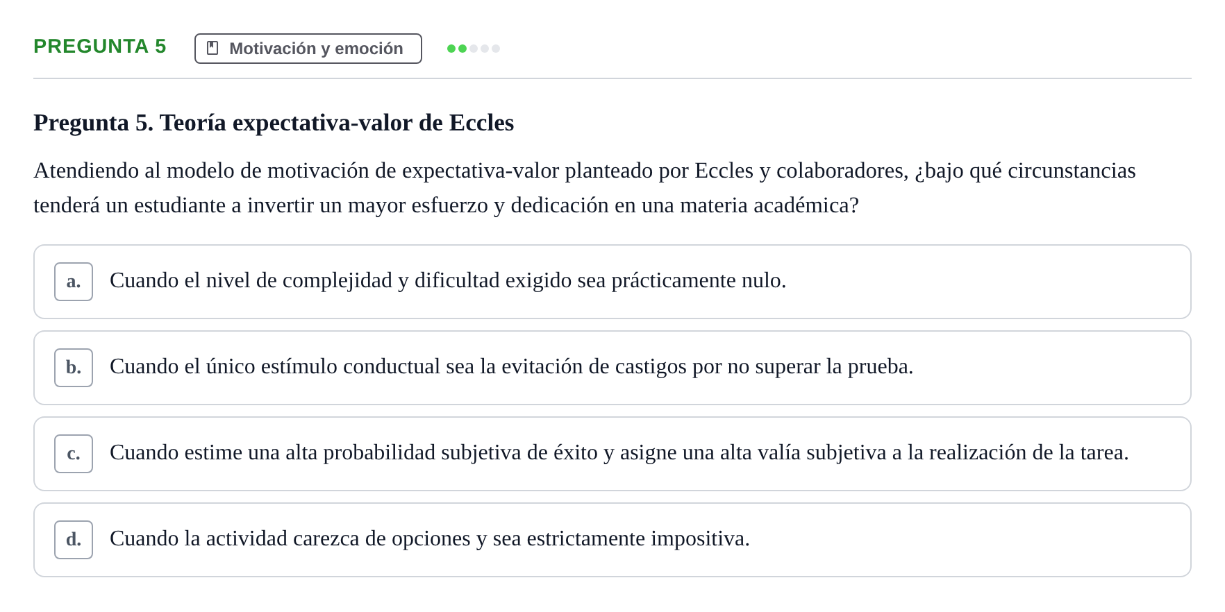 Enunciado: Pregunta 5