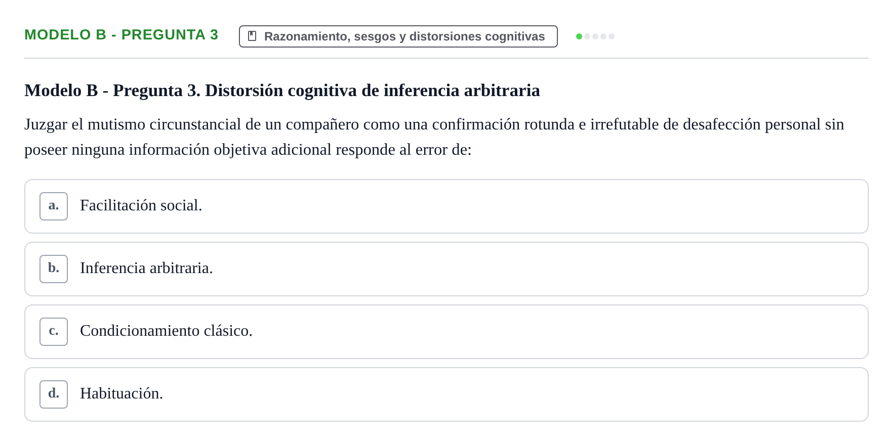 Enunciado: Modelo B - Pregunta 3