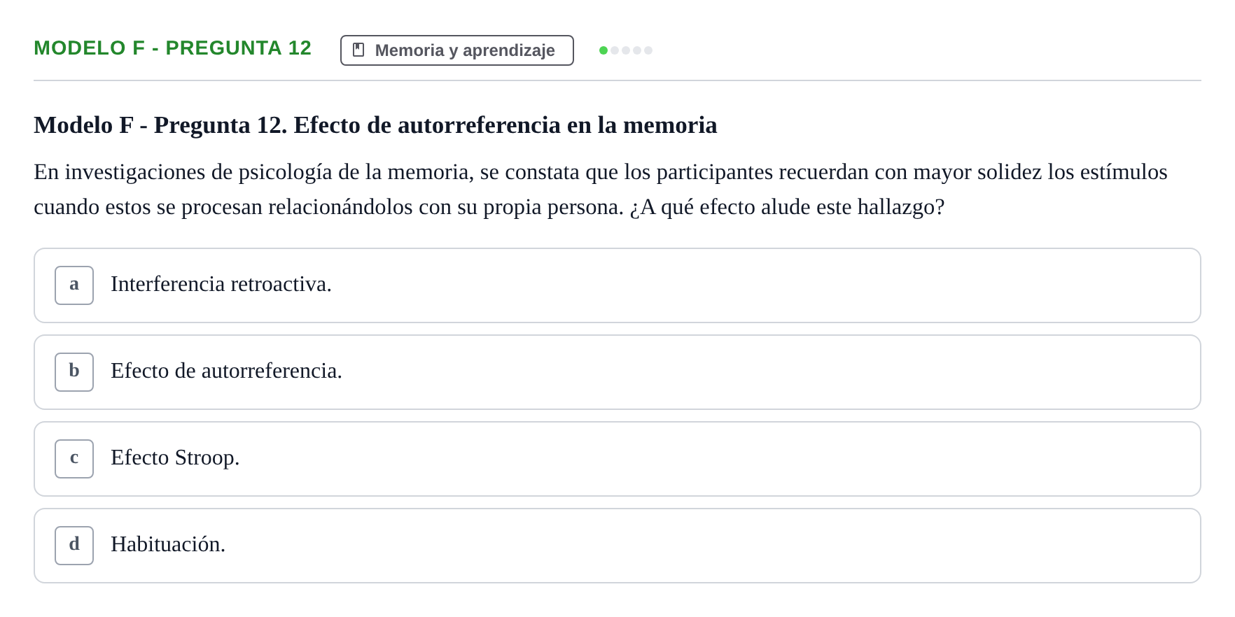Enunciado: Modelo F - Pregunta 12