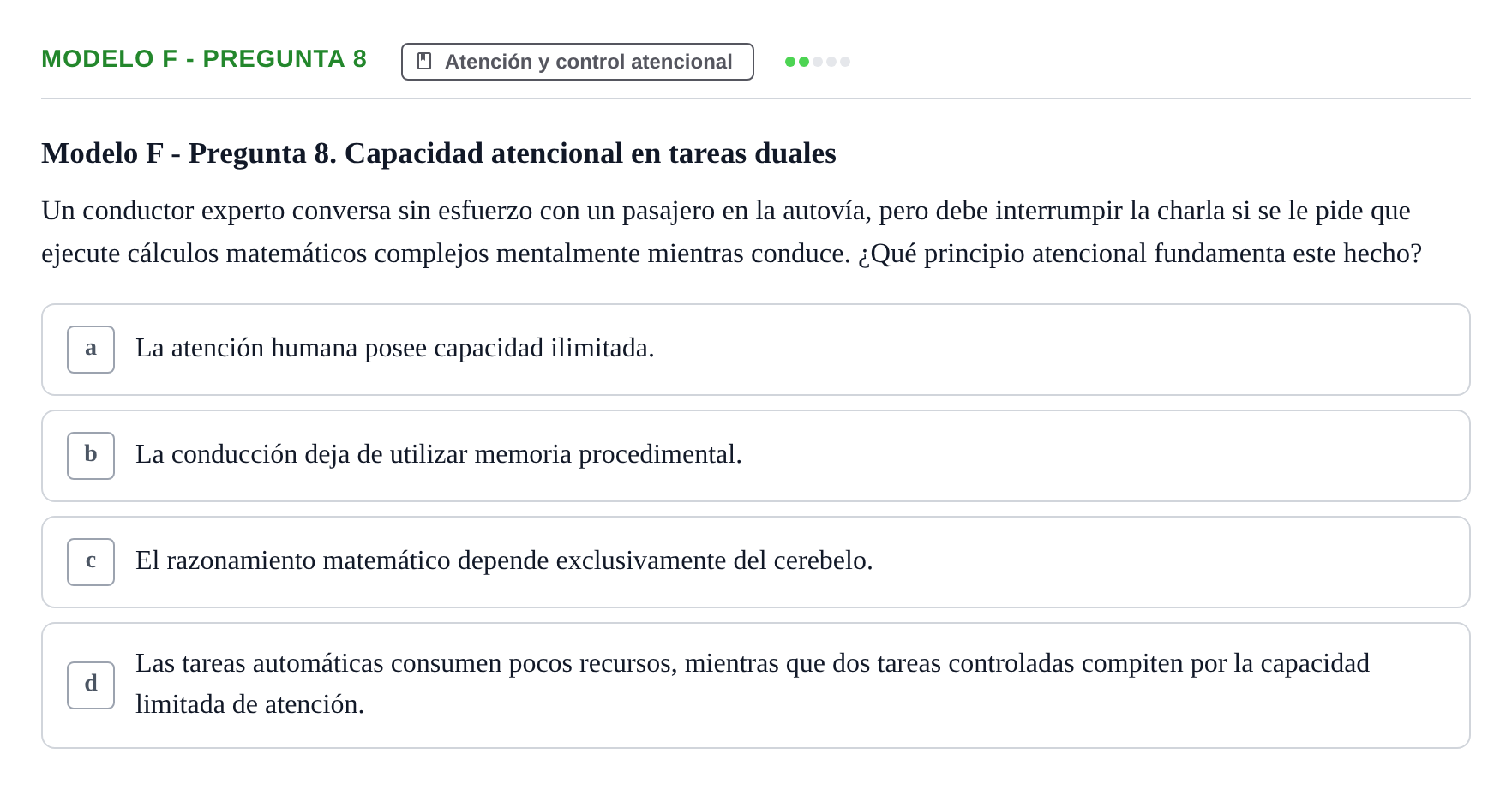 Enunciado: Modelo F - Pregunta 8