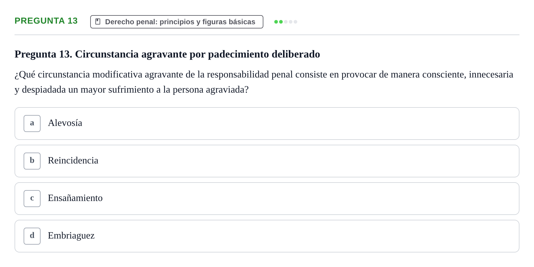 Enunciado: Pregunta 13
