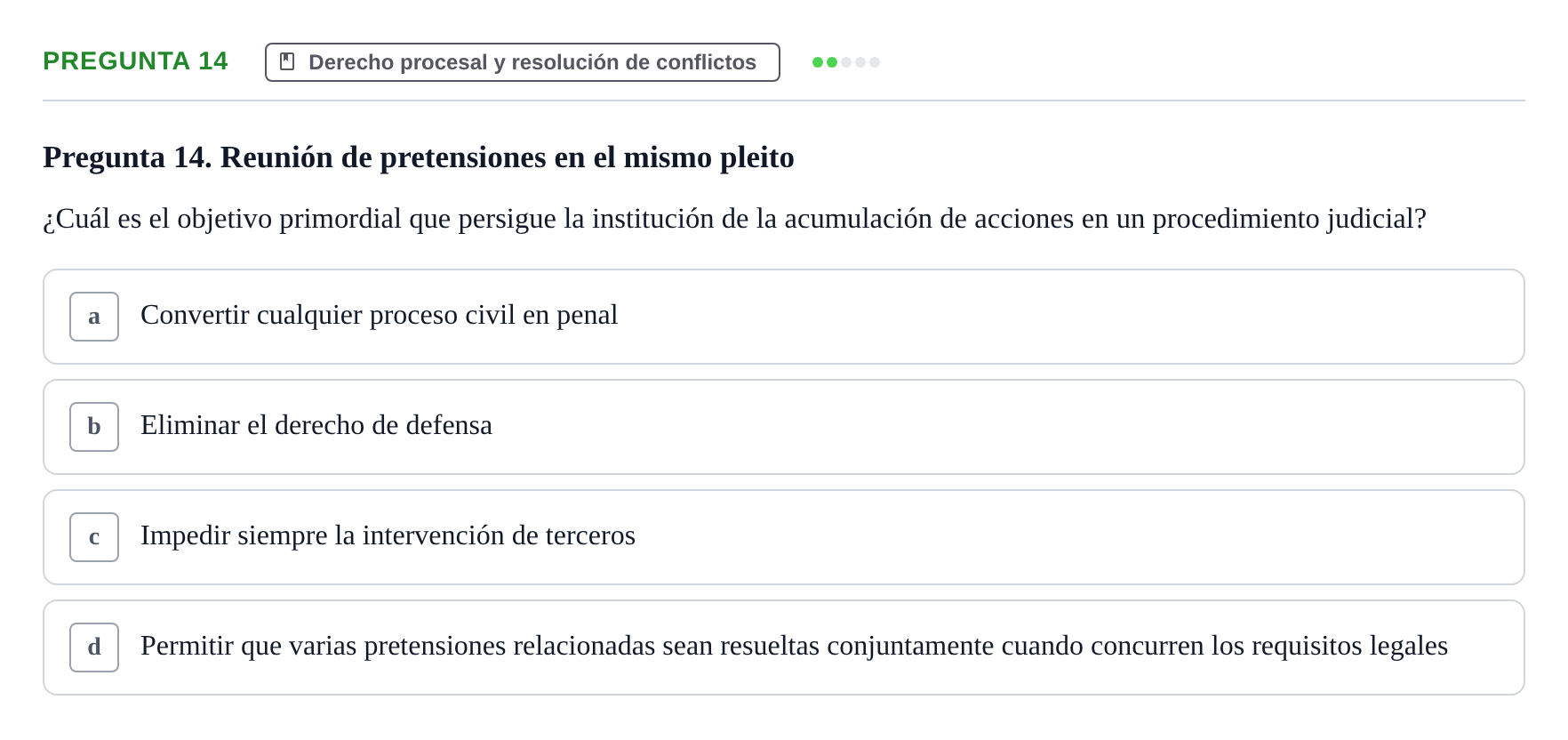 Enunciado: Pregunta 14