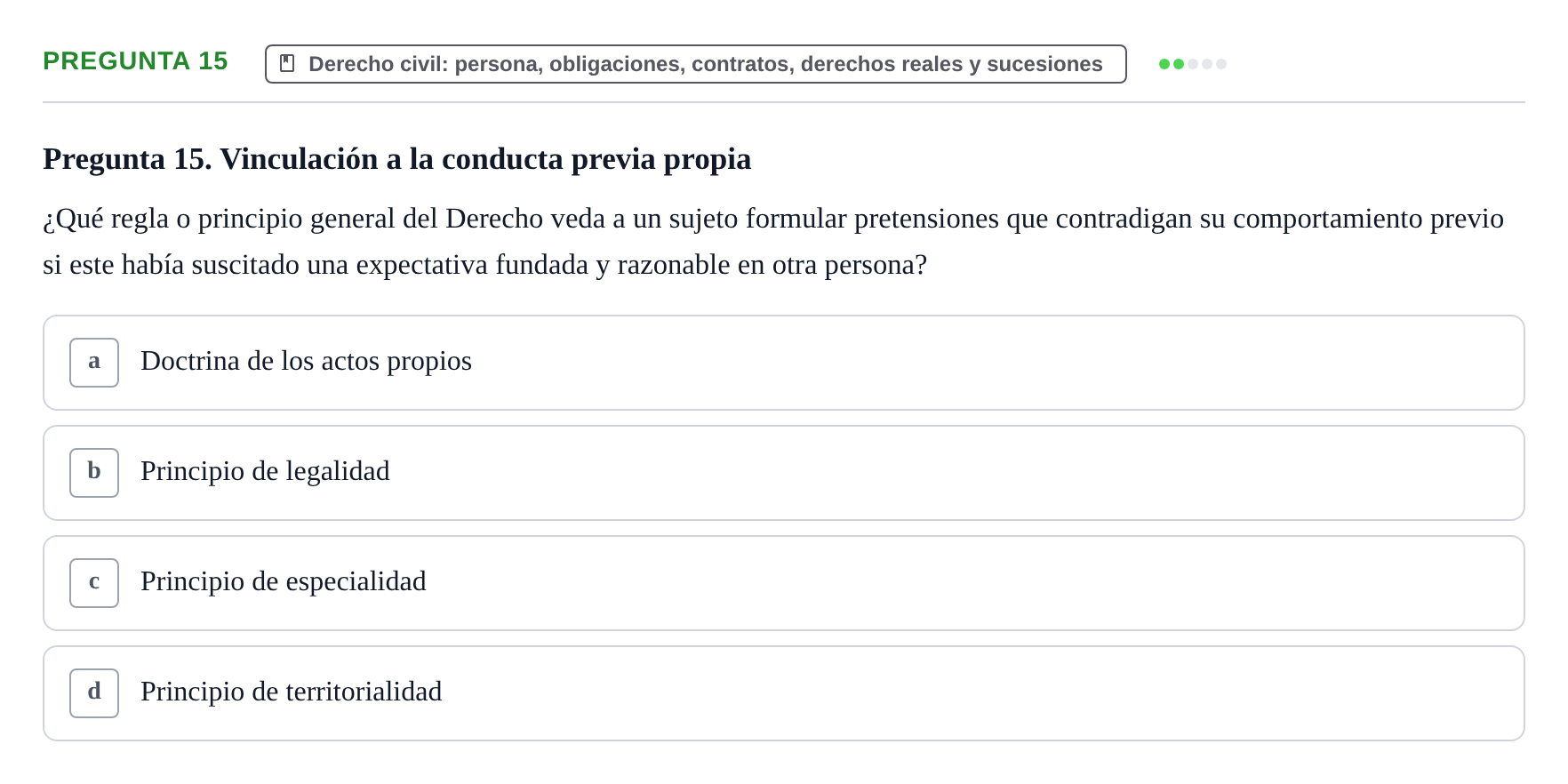 Enunciado: Pregunta 15