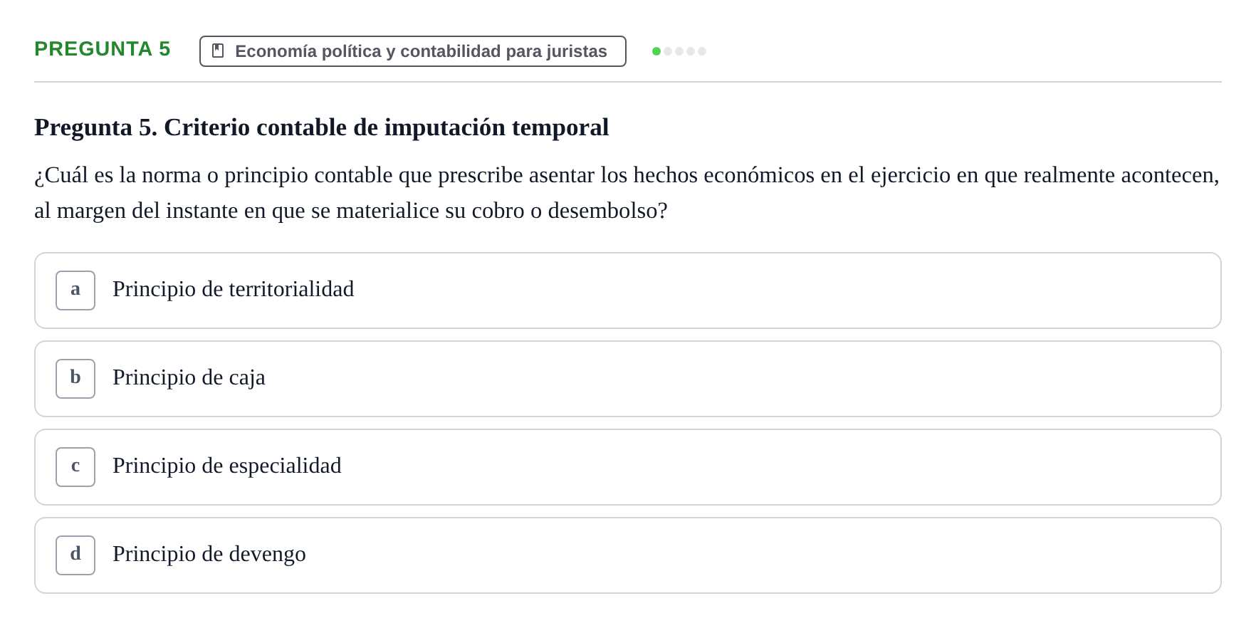 Enunciado: Pregunta 5