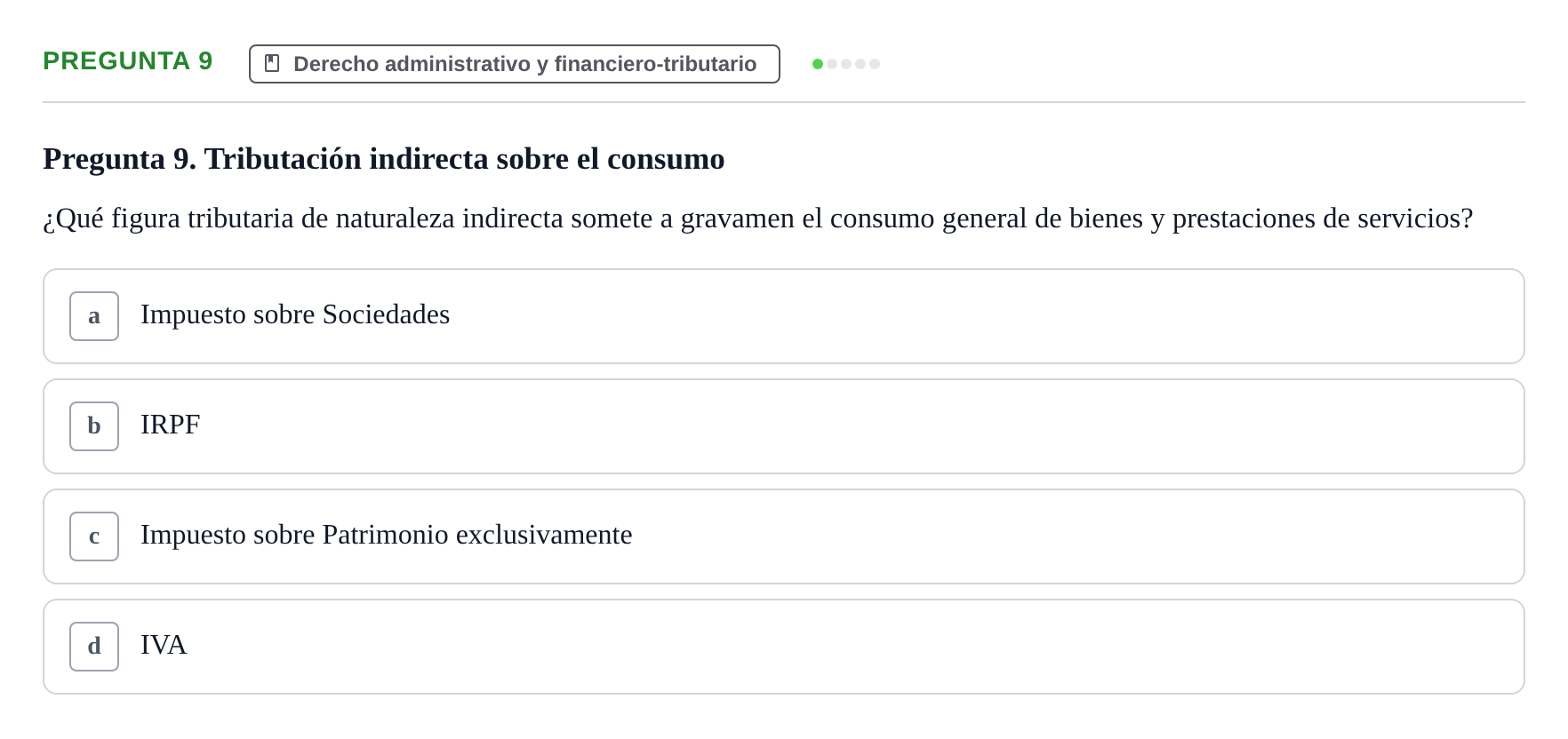 Enunciado: Pregunta 9