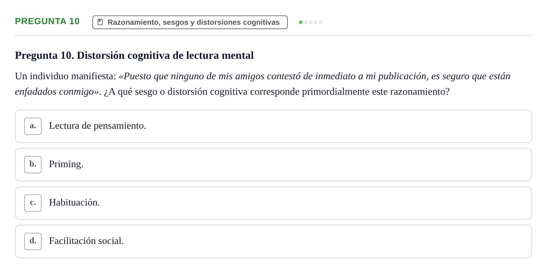 Enunciado: Pregunta 10