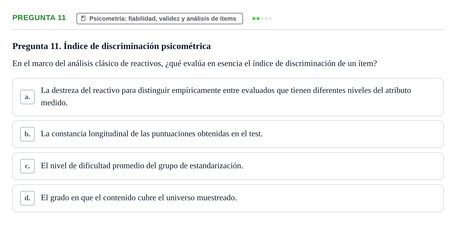 Enunciado: Pregunta 11