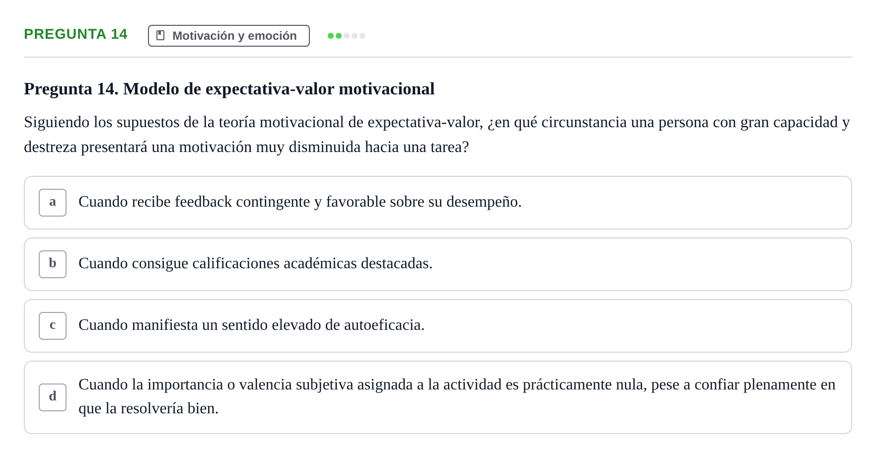 Enunciado: Pregunta 14
