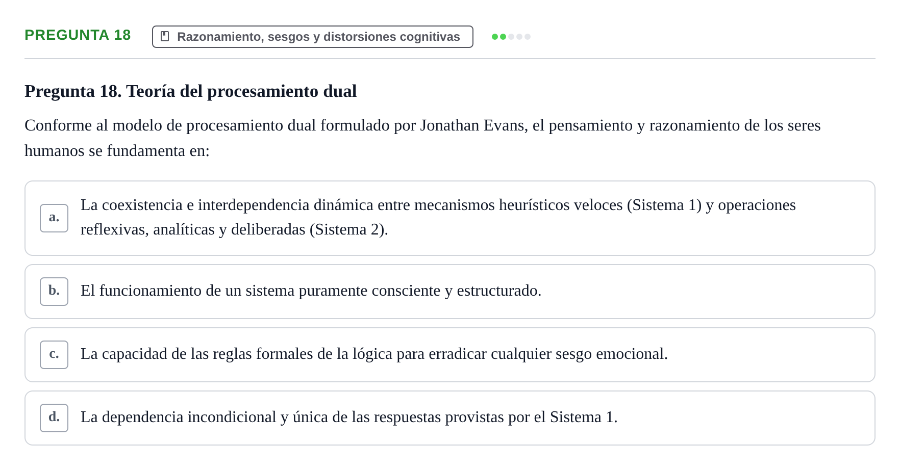 Enunciado: Pregunta 18