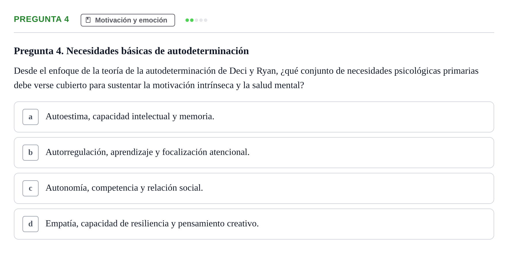 Enunciado: Pregunta 4