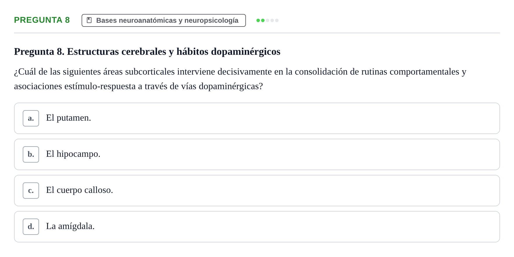 Enunciado: Pregunta 8