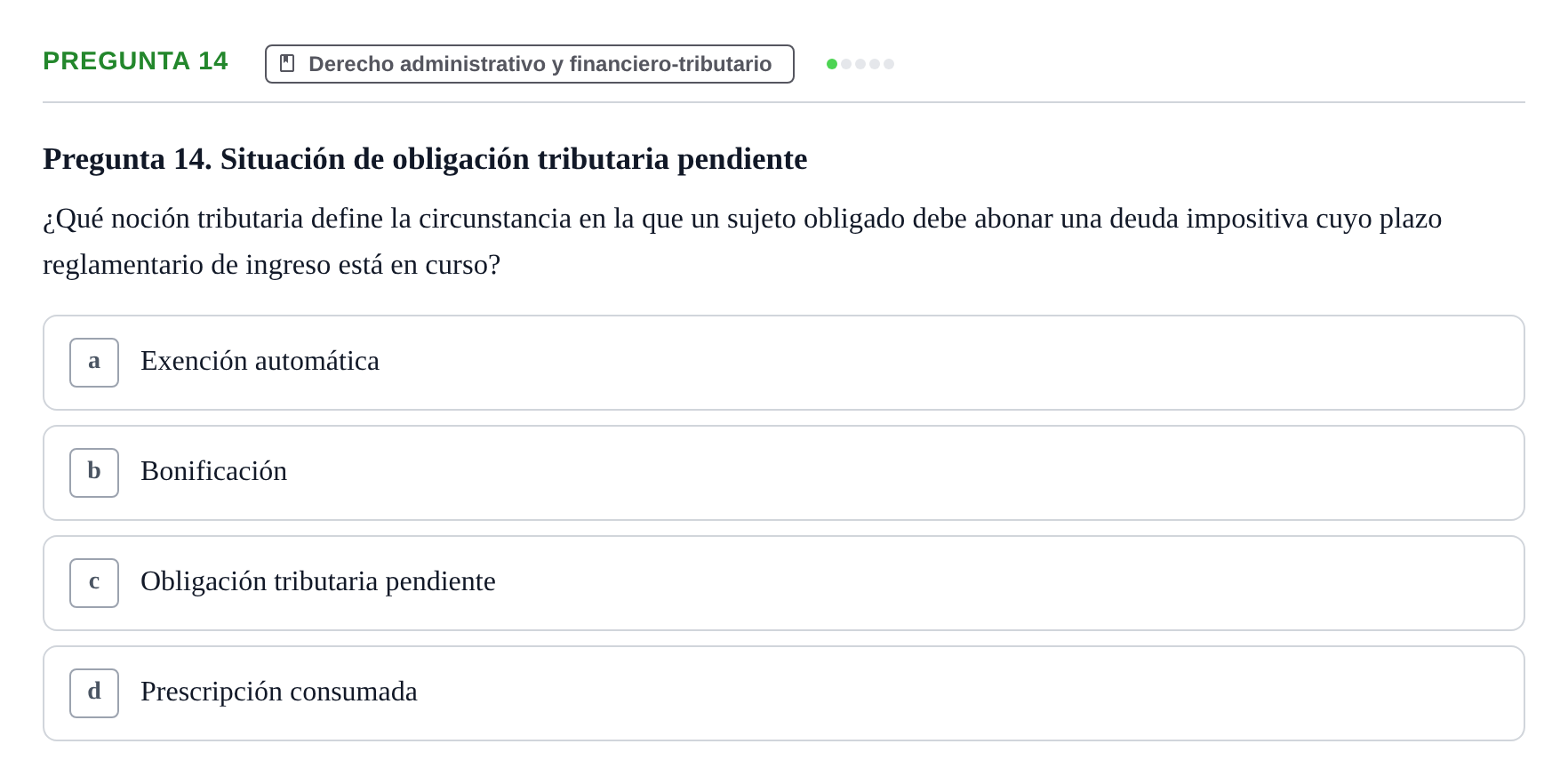Enunciado: Pregunta 14