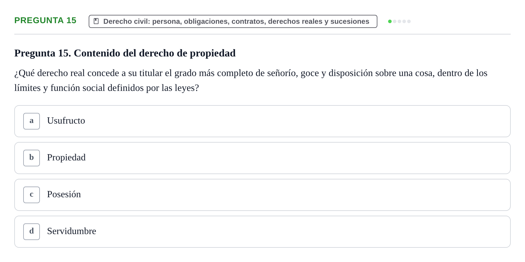 Enunciado: Pregunta 15