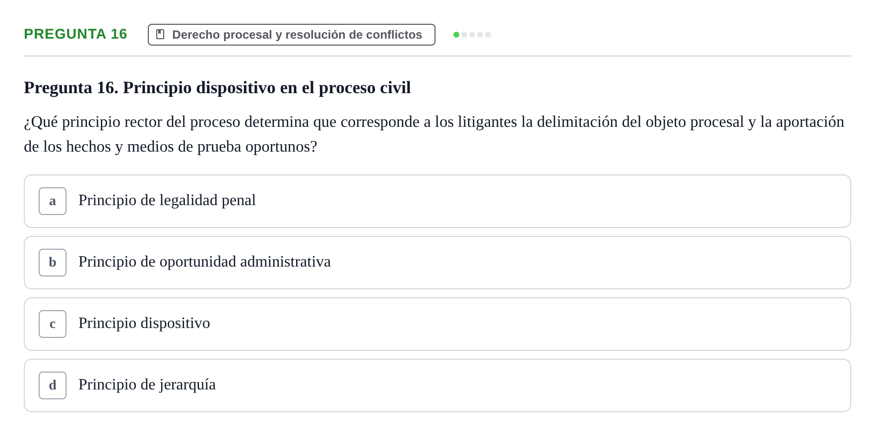 Enunciado: Pregunta 16
