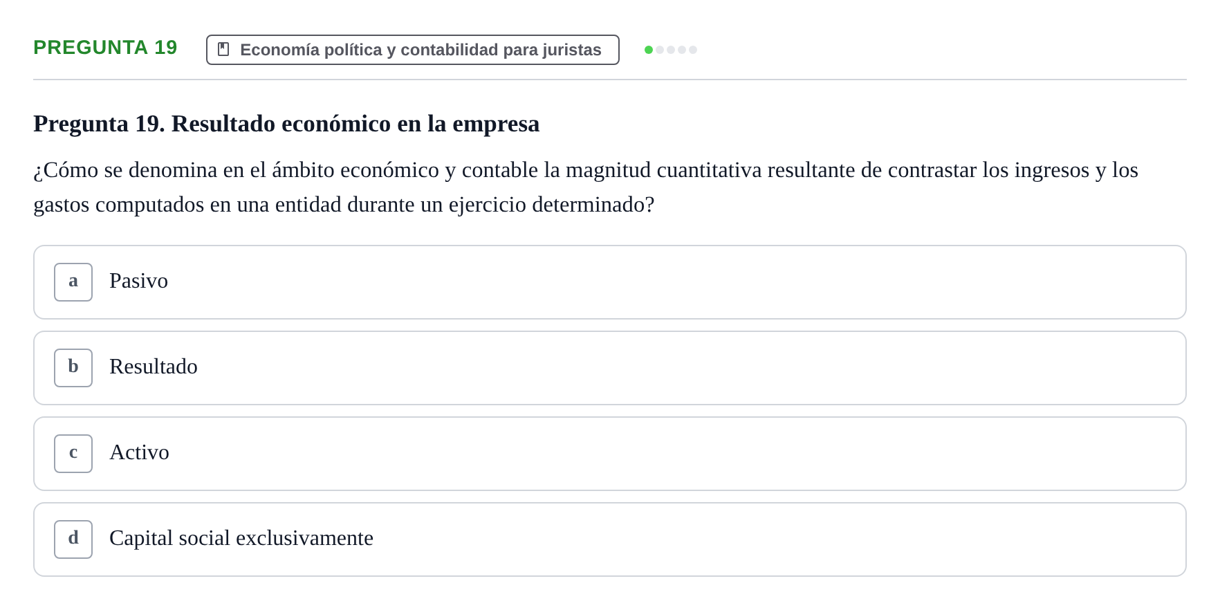 Enunciado: Pregunta 19