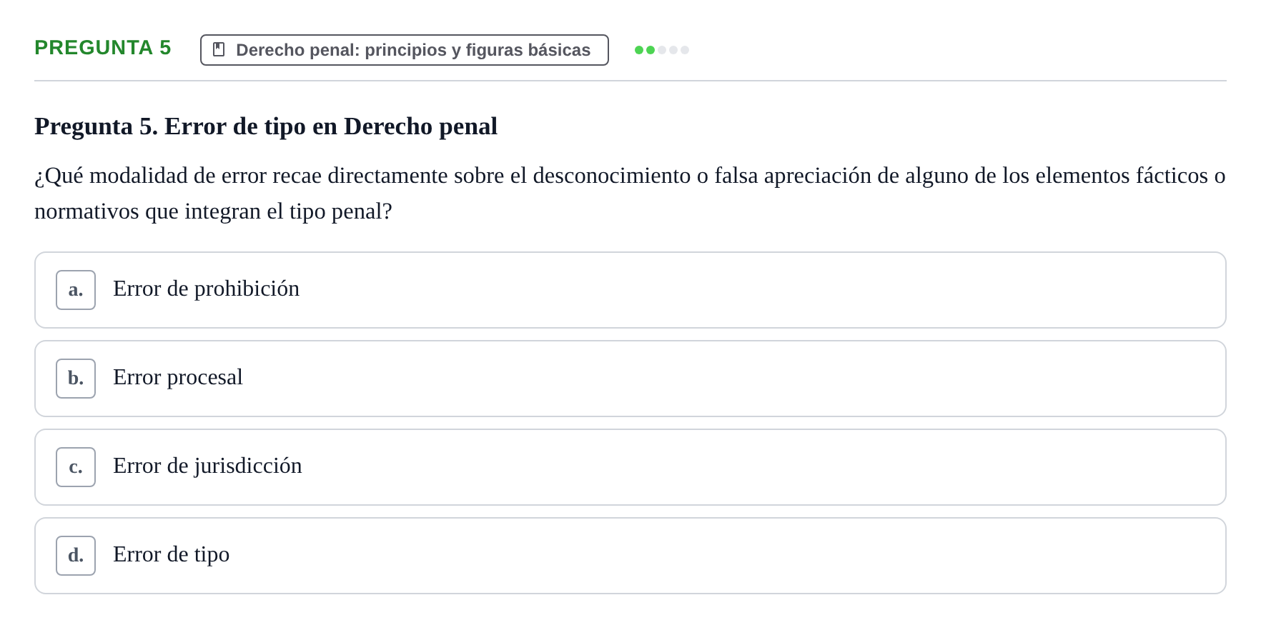 Enunciado: Pregunta 5
