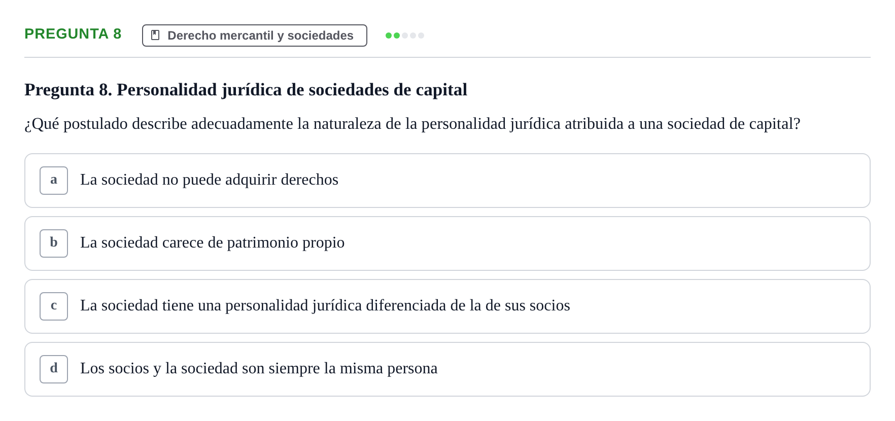 Enunciado: Pregunta 8