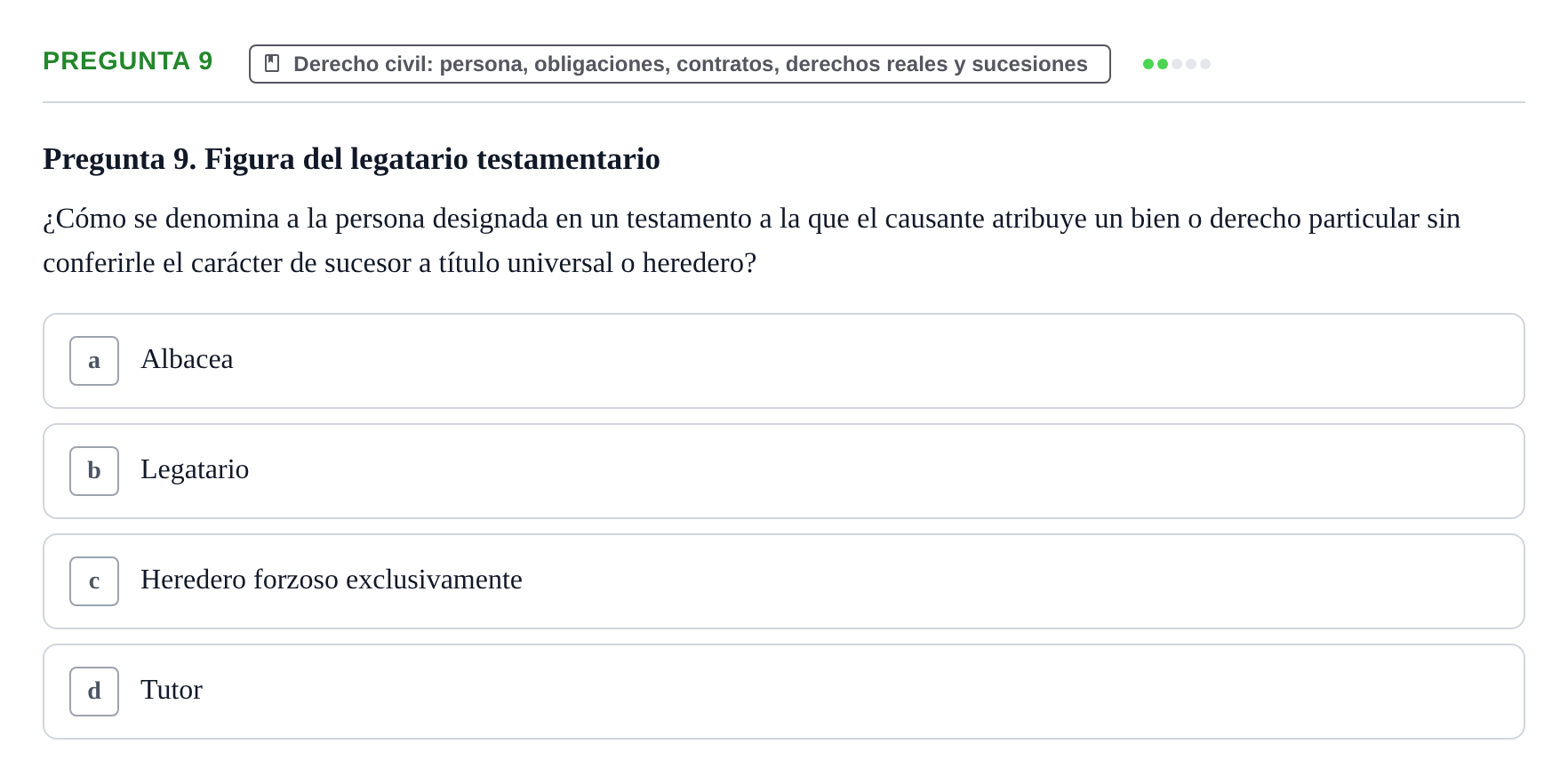 Enunciado: Pregunta 9