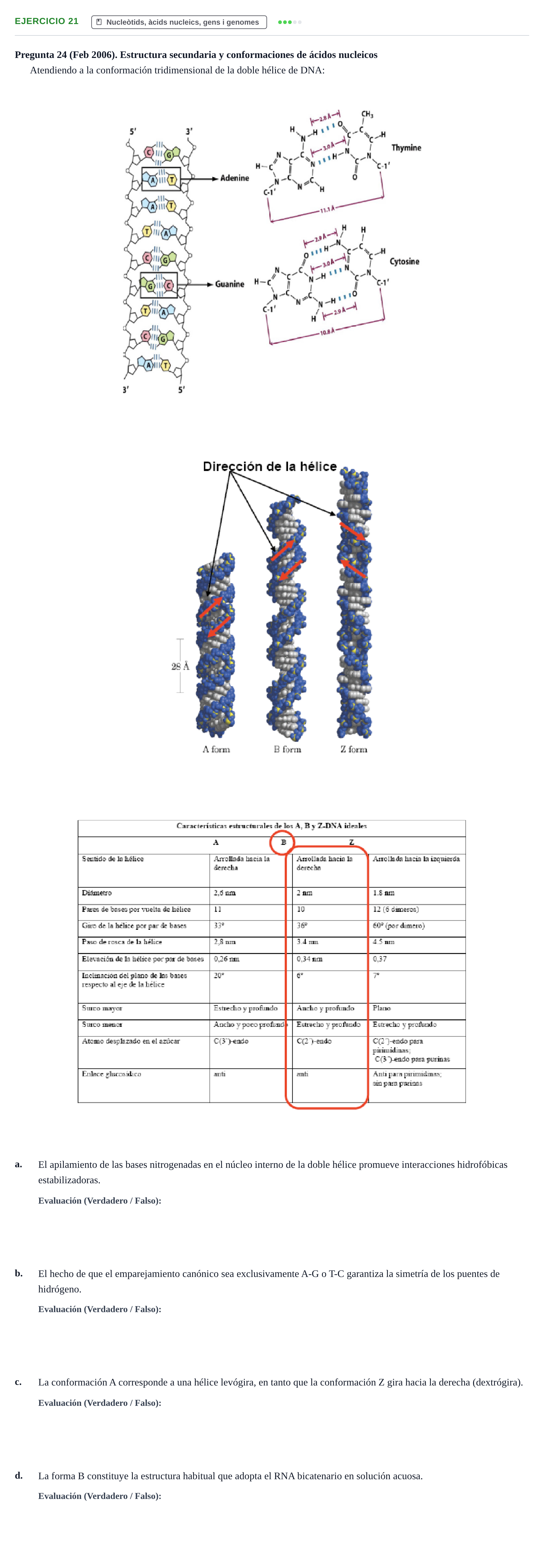 Enunciado: Problema 21 · Bioquímica Estructural i Biologia Molecular UAB 2004