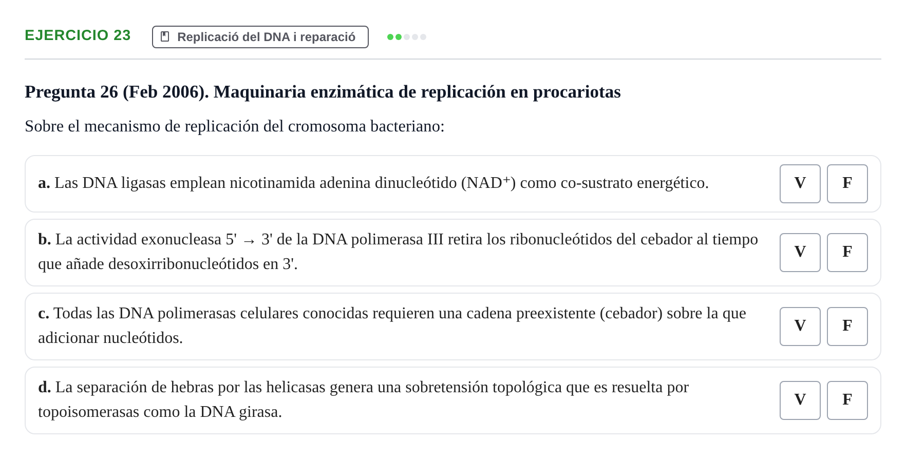 Enunciado: Problema 23 · Bioquímica Estructural i Biologia Molecular UAB 2004