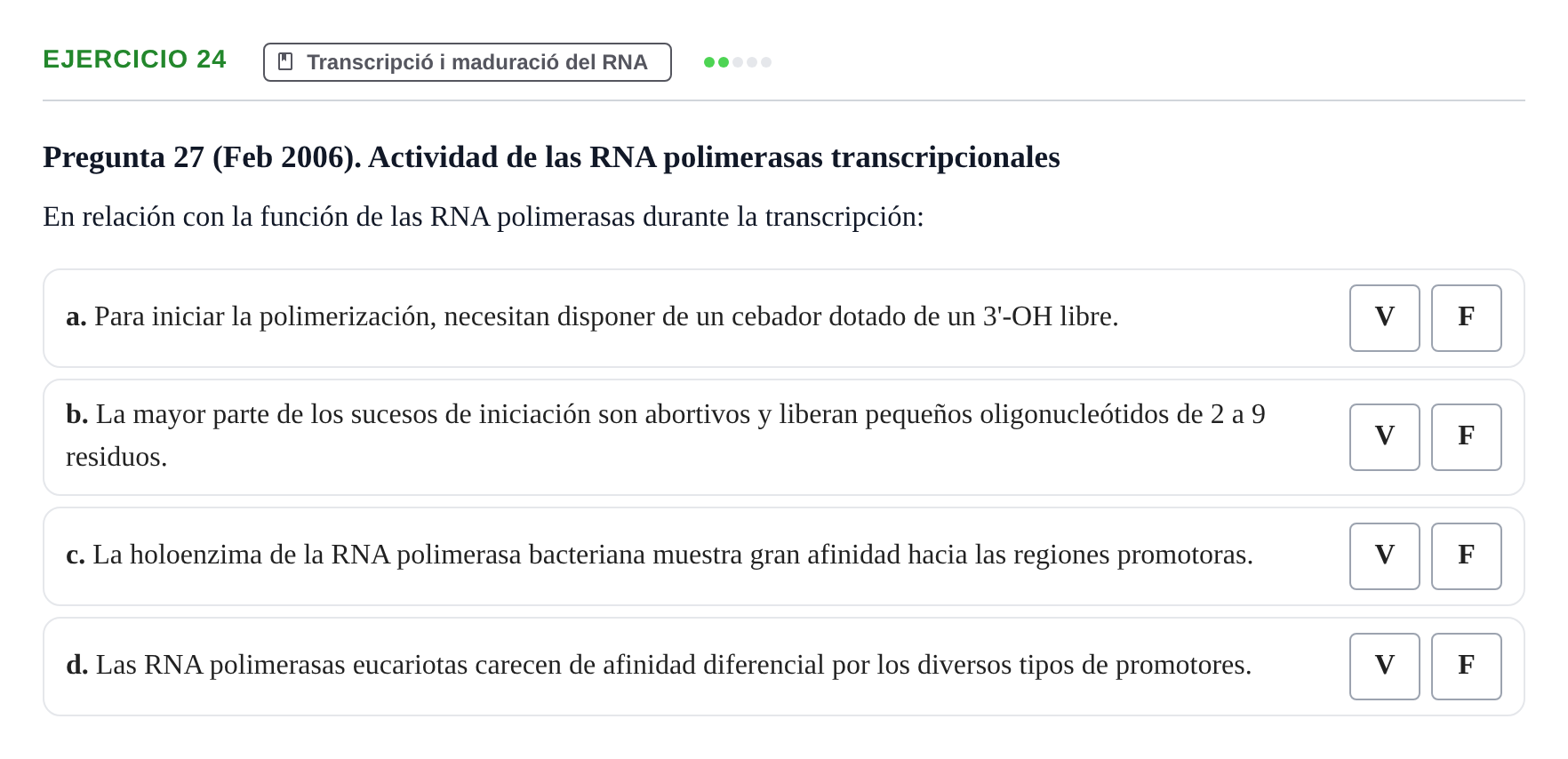 Enunciado: Problema 24 · Bioquímica Estructural i Biologia Molecular UAB 2004