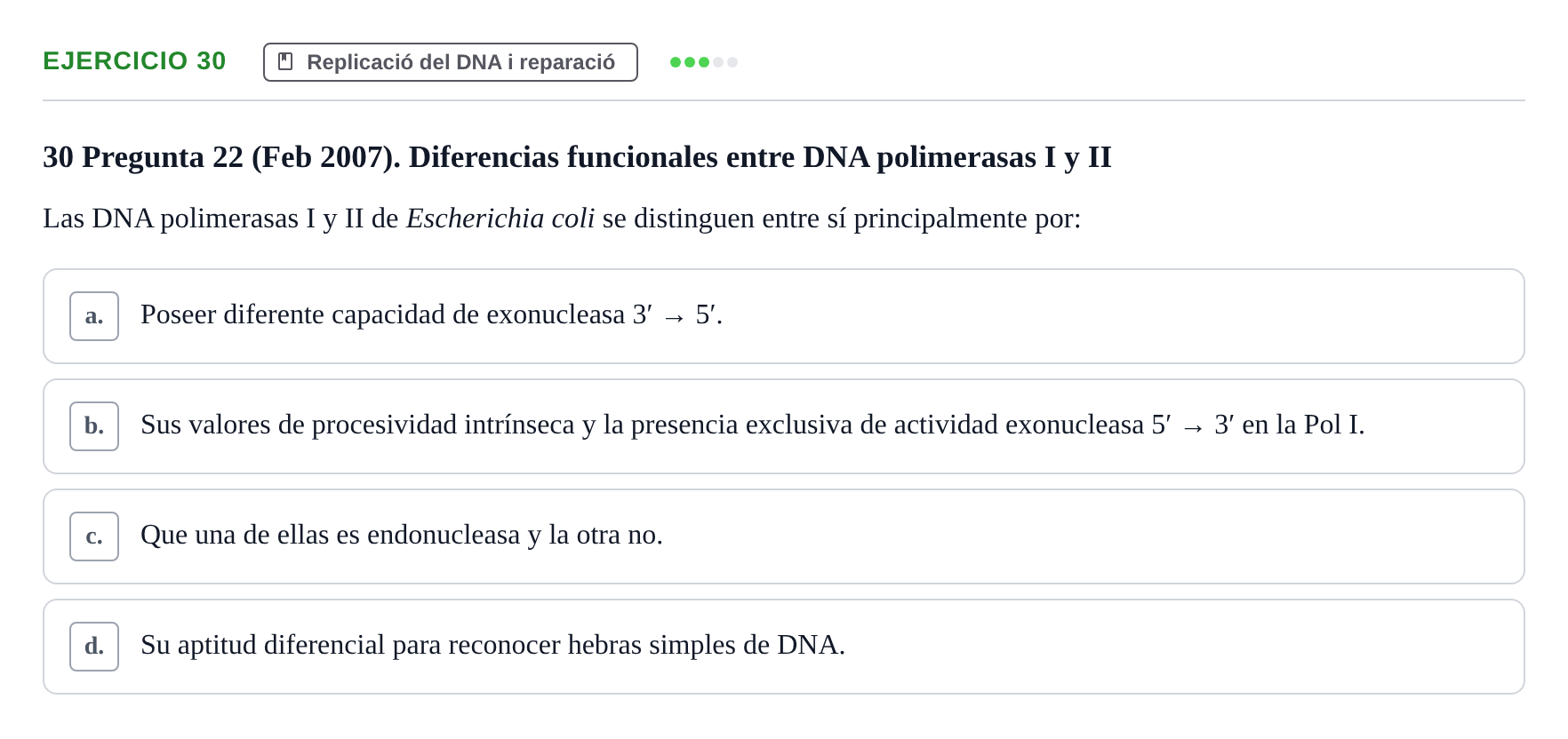 Enunciado: Problema 30 · Bioquímica Estructural i Biologia Molecular UAB 2004