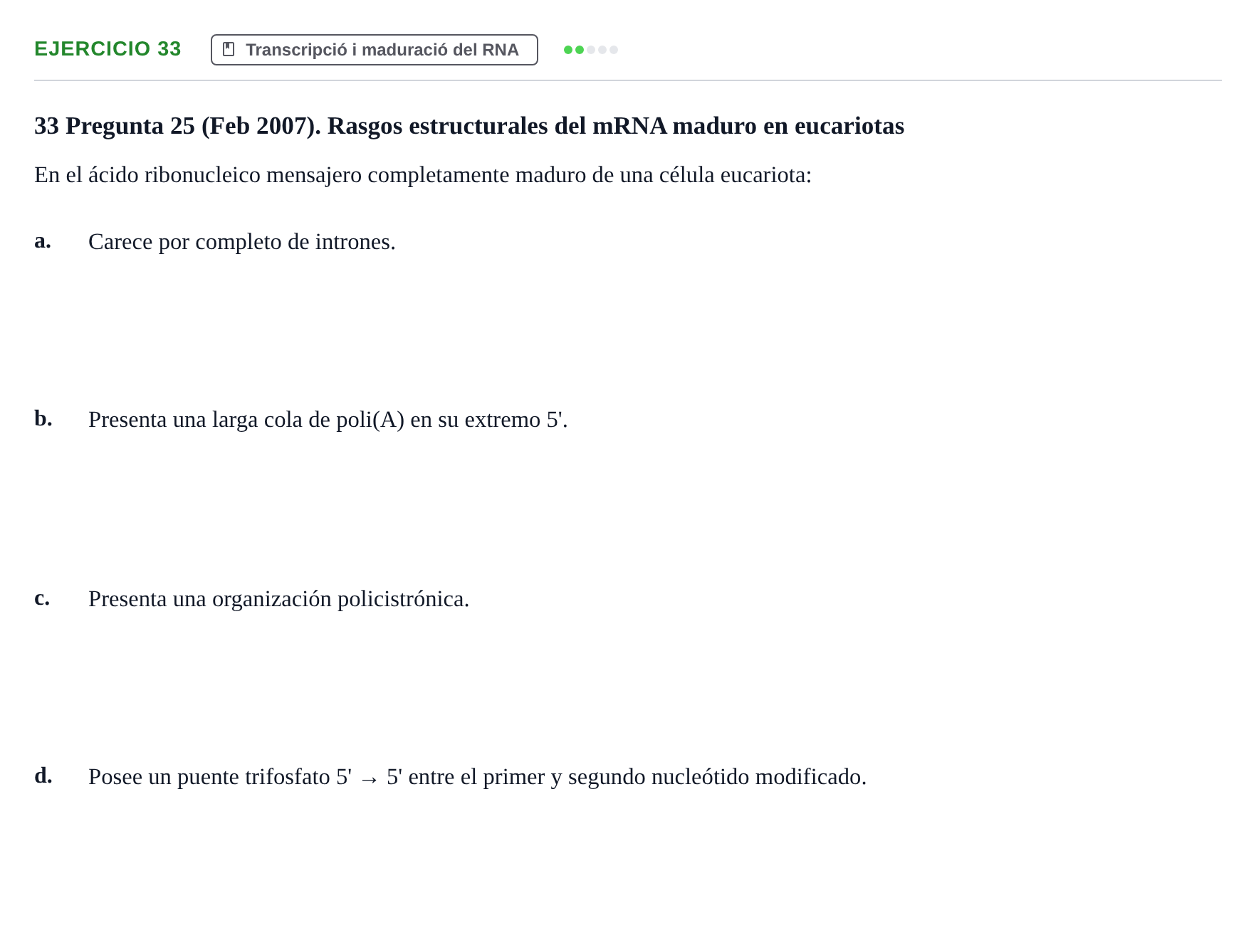 Enunciado: Problema 33 · Bioquímica Estructural i Biologia Molecular UAB 2004