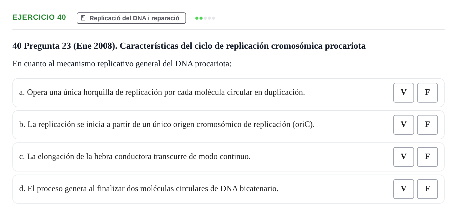 Enunciado: Problema 40 · Bioquímica Estructural i Biologia Molecular UAB 2004