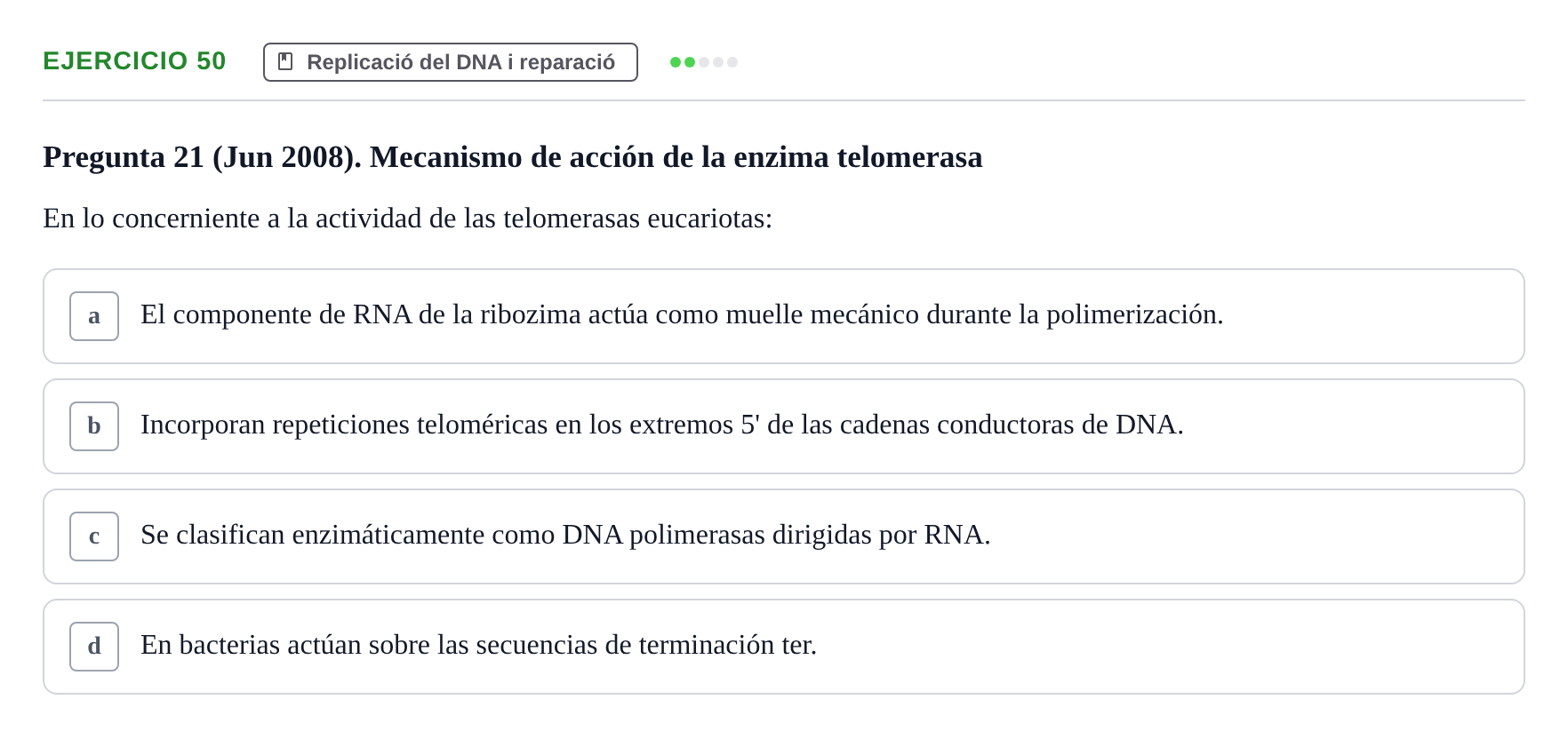Enunciado: Problema 50 · Bioquímica Estructural i Biologia Molecular UAB 2004