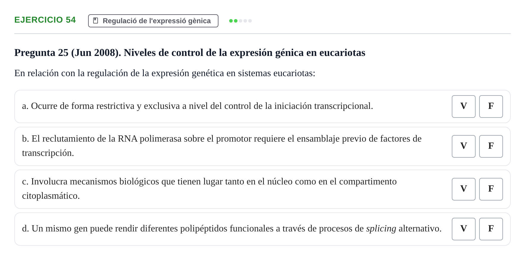 Enunciado: Problema 54 · Bioquímica Estructural i Biologia Molecular UAB 2004