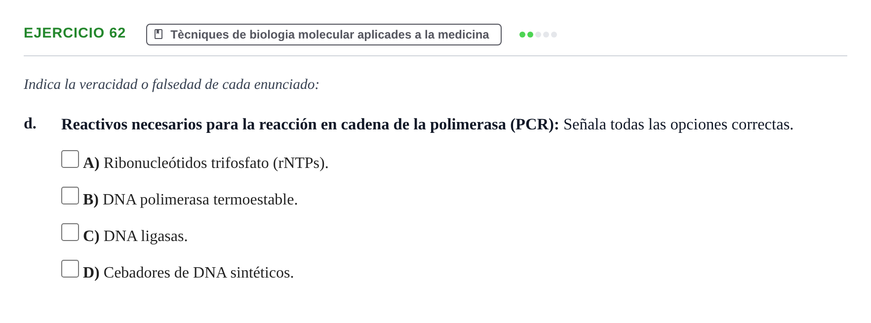 Enunciado: Ejercicio 62 - Tècniques · Bioquímica Estructural i Biologia Molecular UAB 2004
