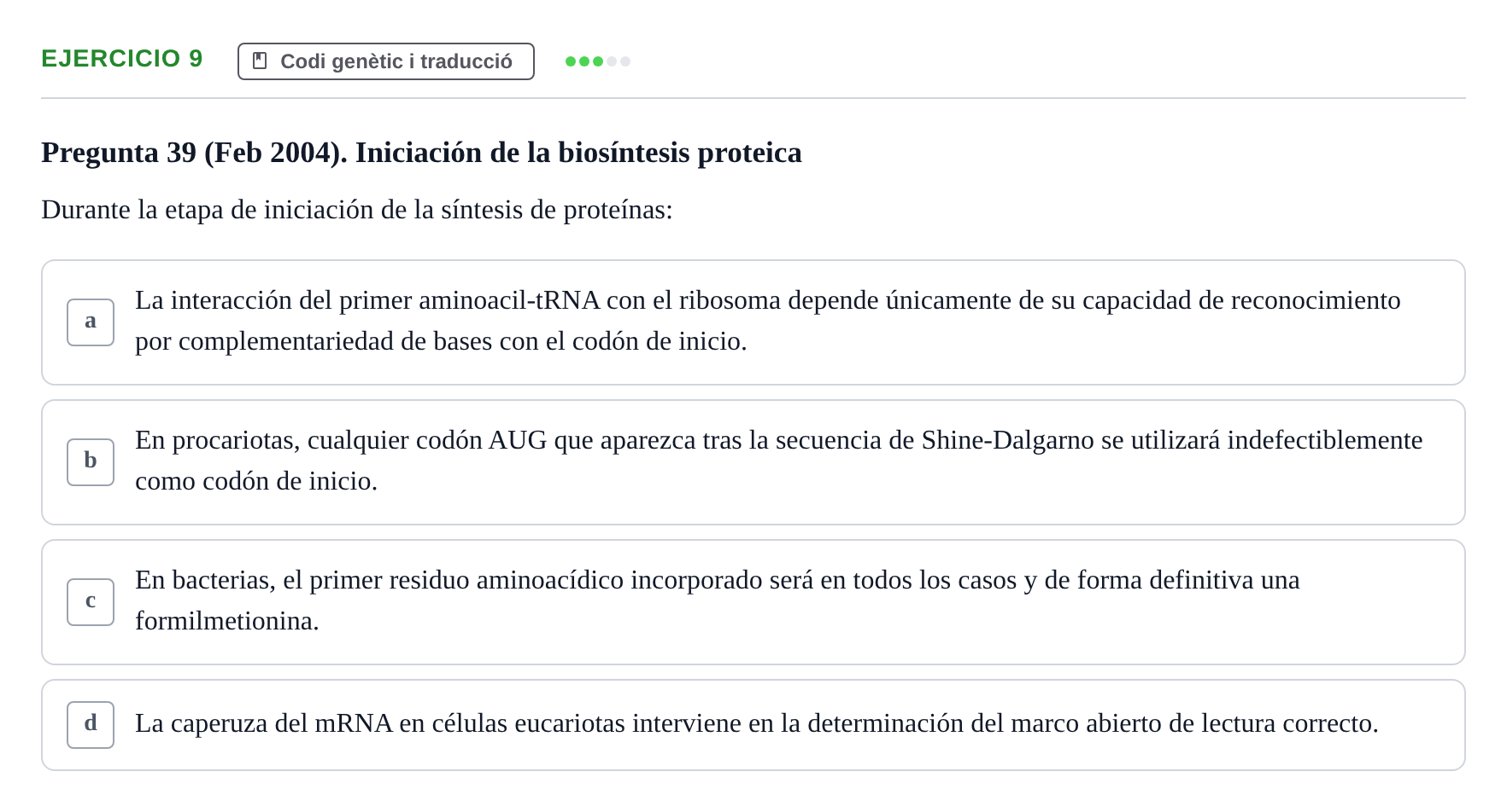 Enunciado: Problema 9 · Bioquímica Estructural i Biologia Molecular UAB 2004
