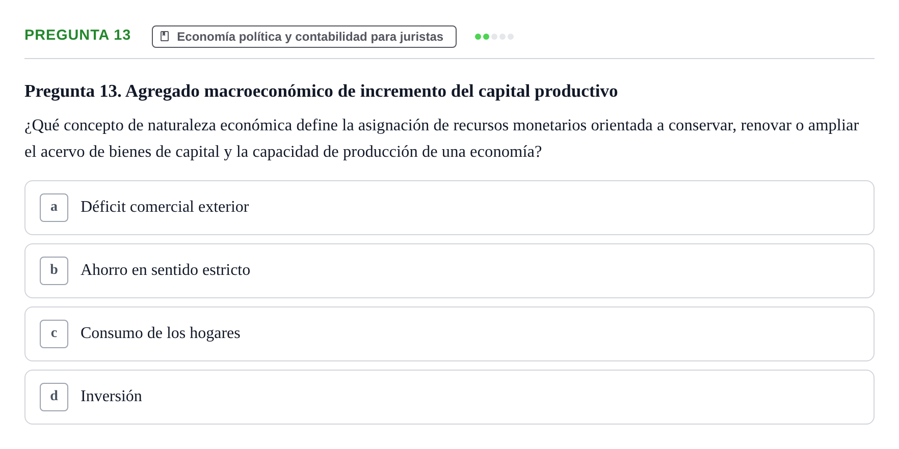 Enunciado: Pregunta 13
