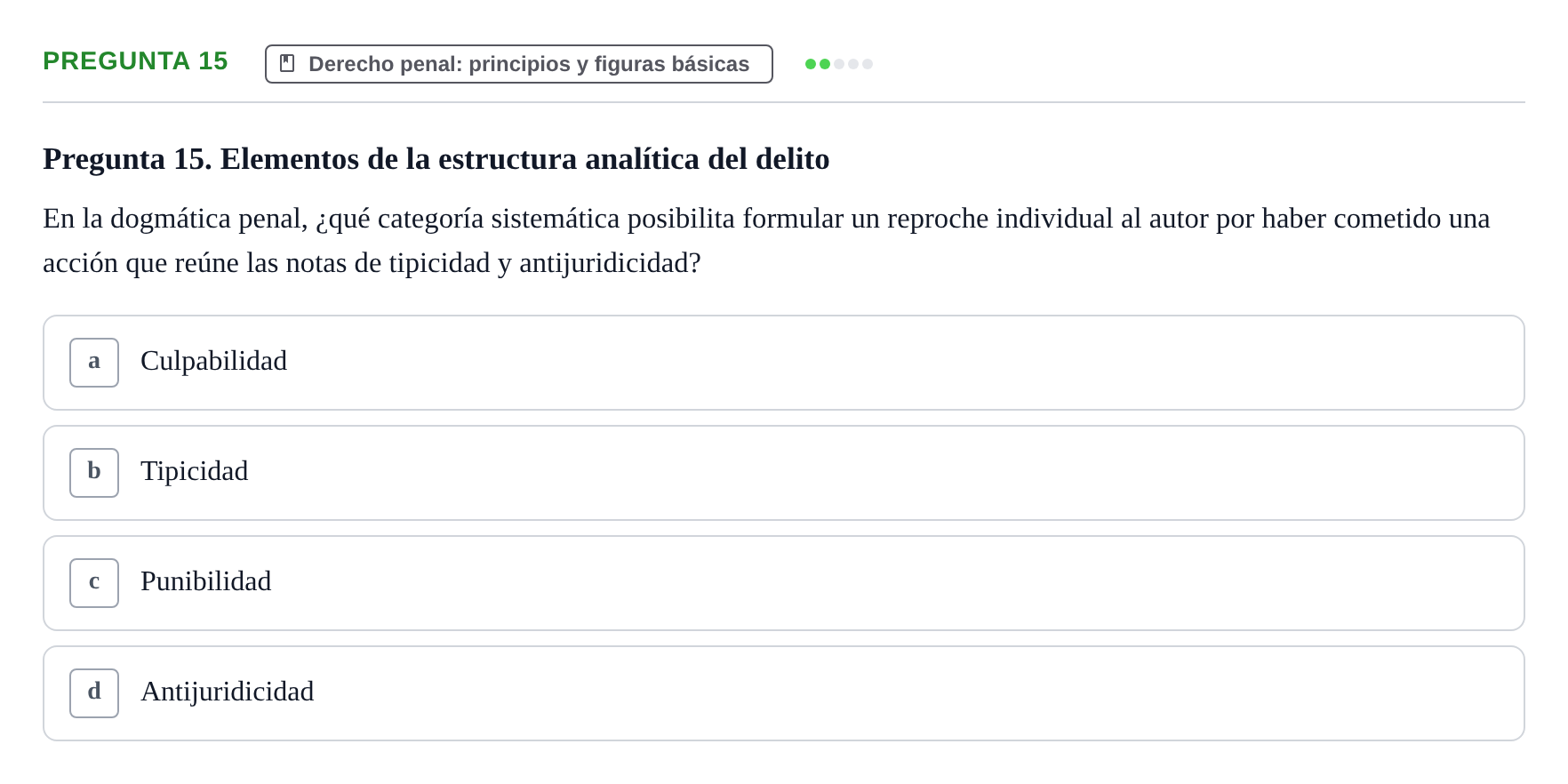 Enunciado: Pregunta 15