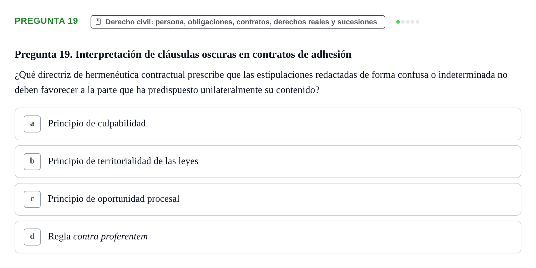 Enunciado: Pregunta 19
