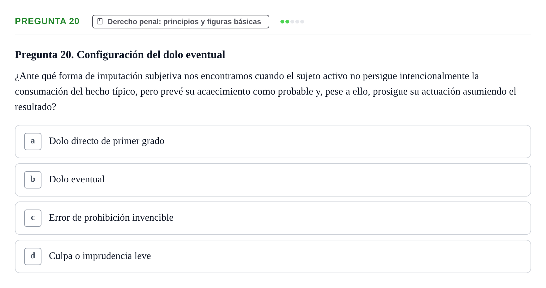 Enunciado: Pregunta 20