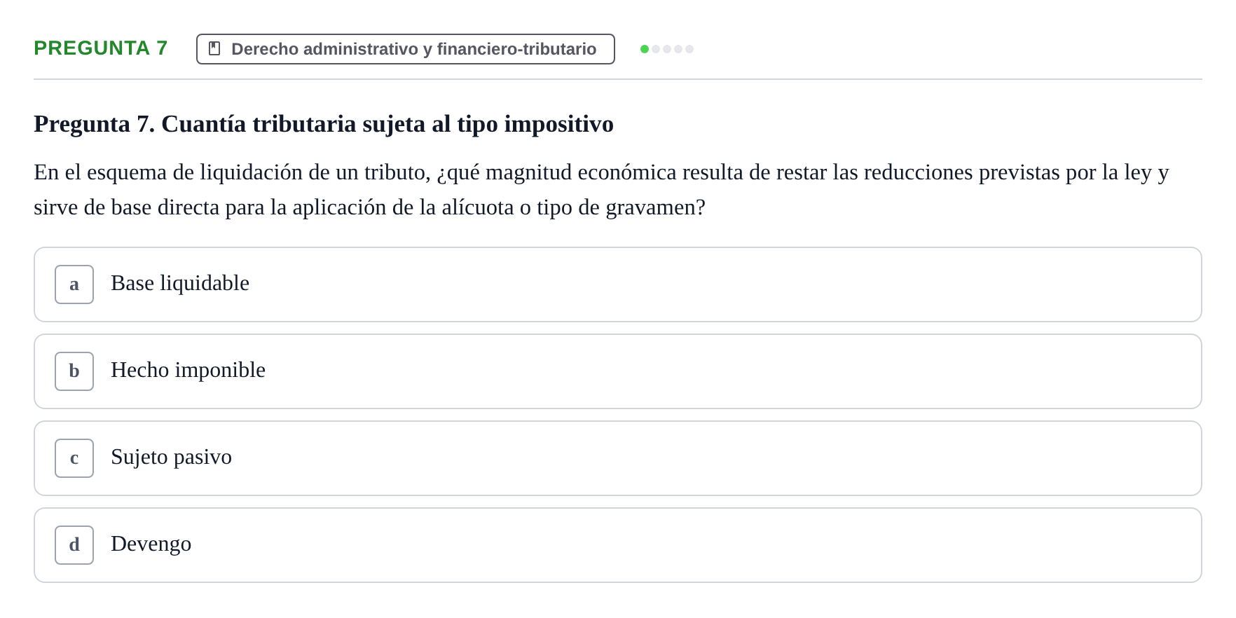 Enunciado: Pregunta 7