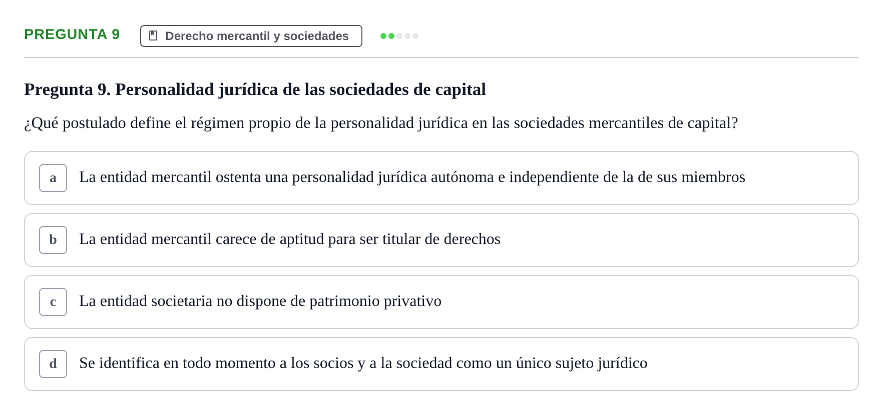 Enunciado: Pregunta 9