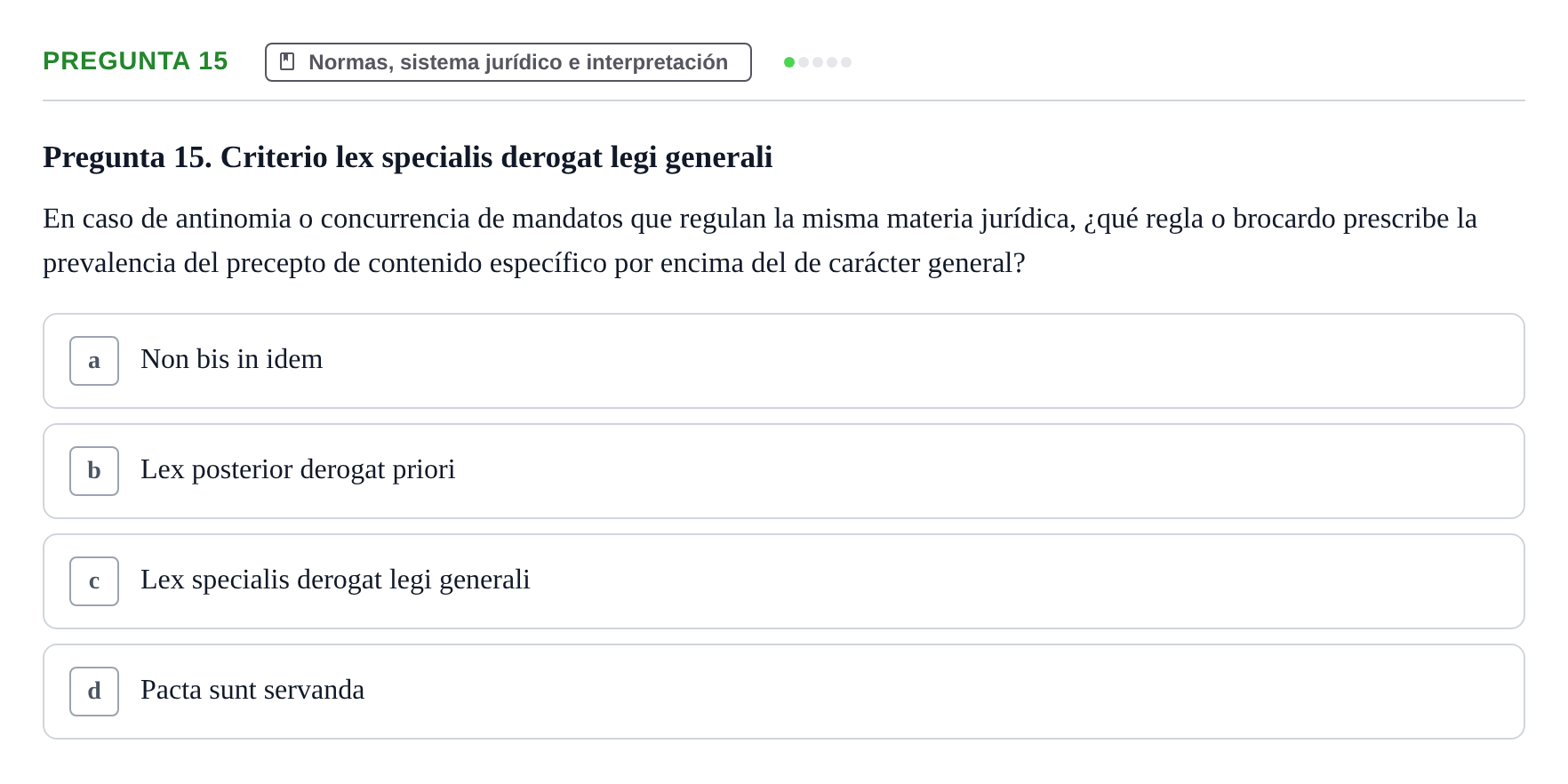 Enunciado: Pregunta 15