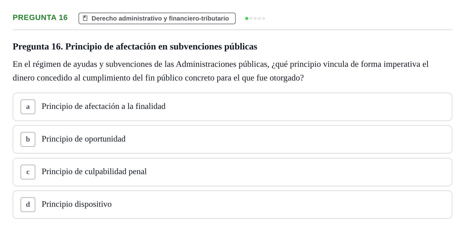 Enunciado: Pregunta 16