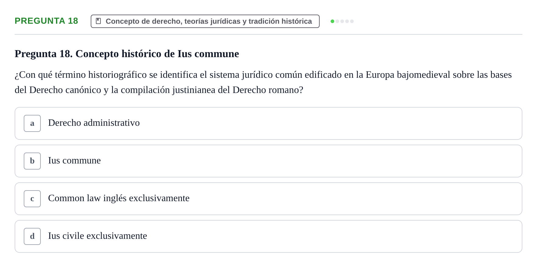 Enunciado: Pregunta 18