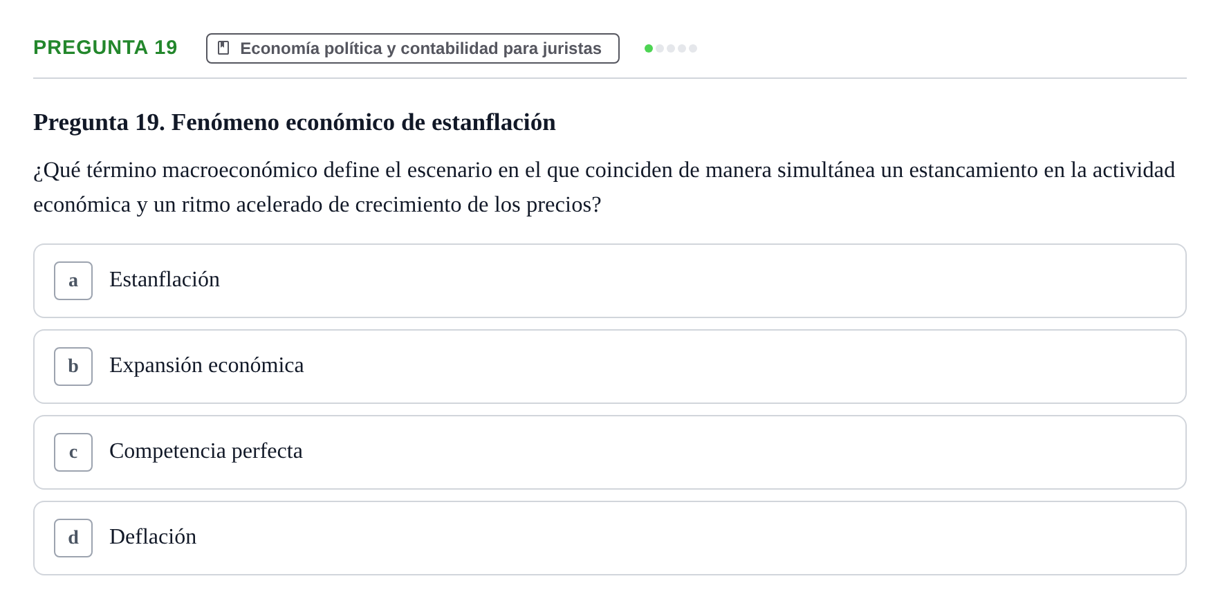 Enunciado: Pregunta 19