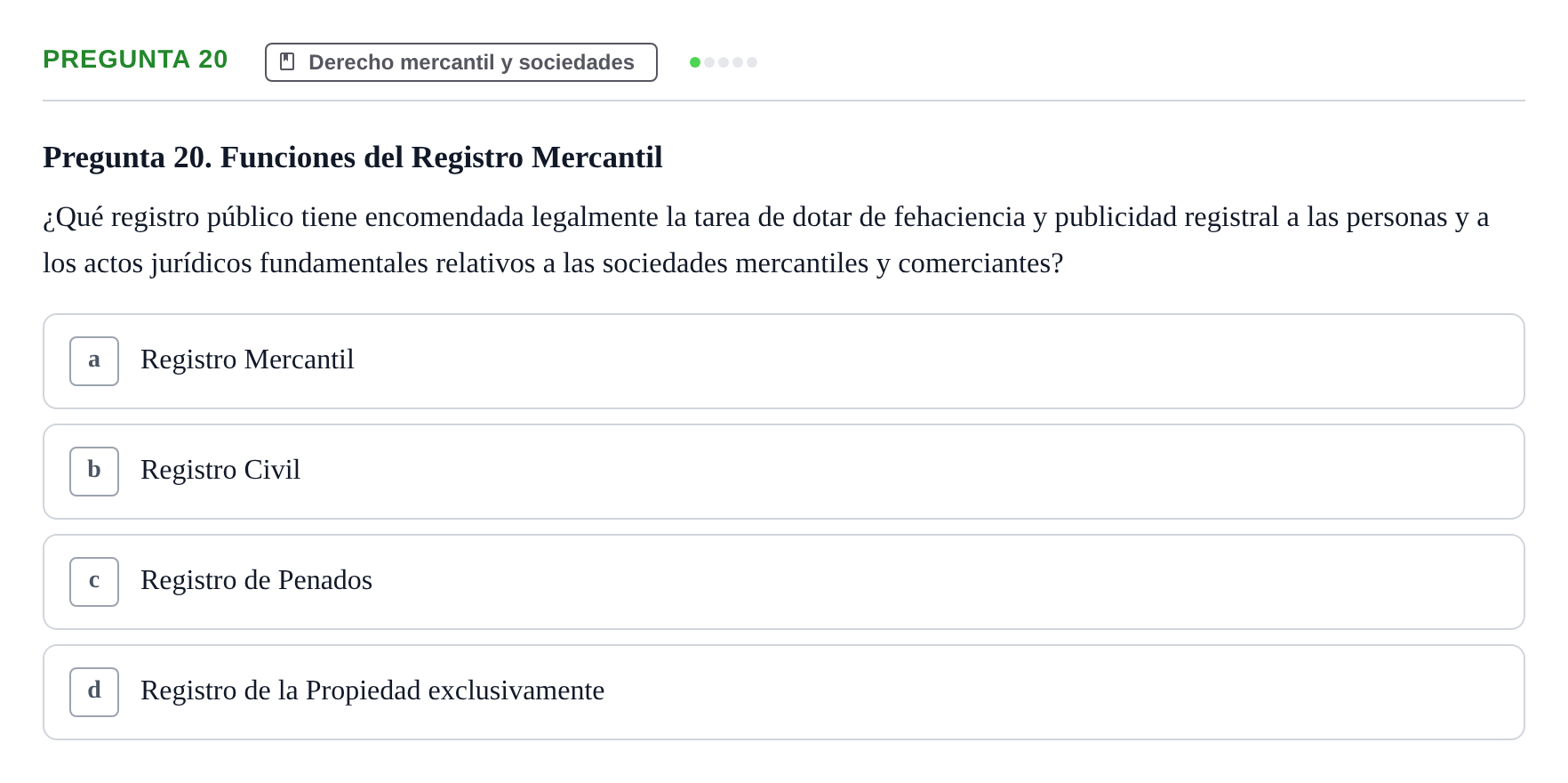 Enunciado: Pregunta 20