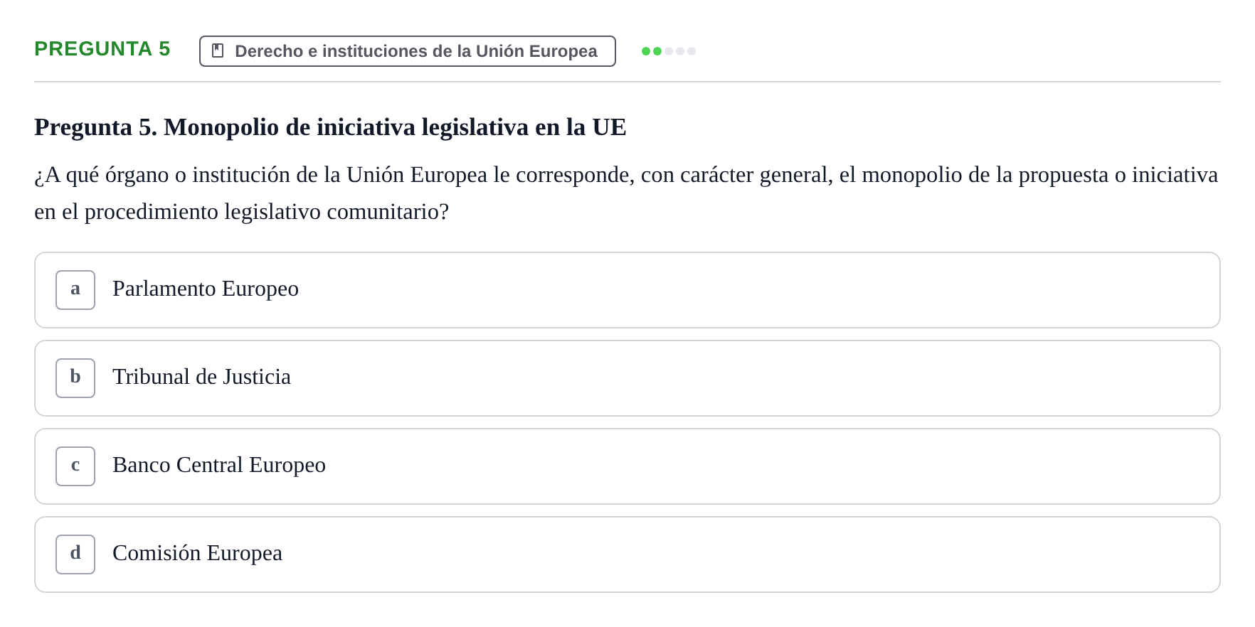 Enunciado: Pregunta 5
