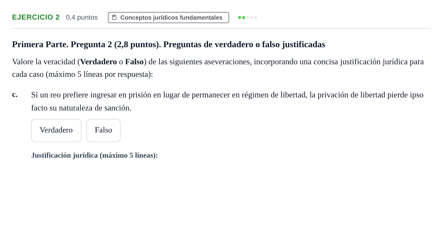 Enunciado: Ejercicio 2 - Conceptos jurídicos fundamentales · Teoría General del Derecho UOC 2023