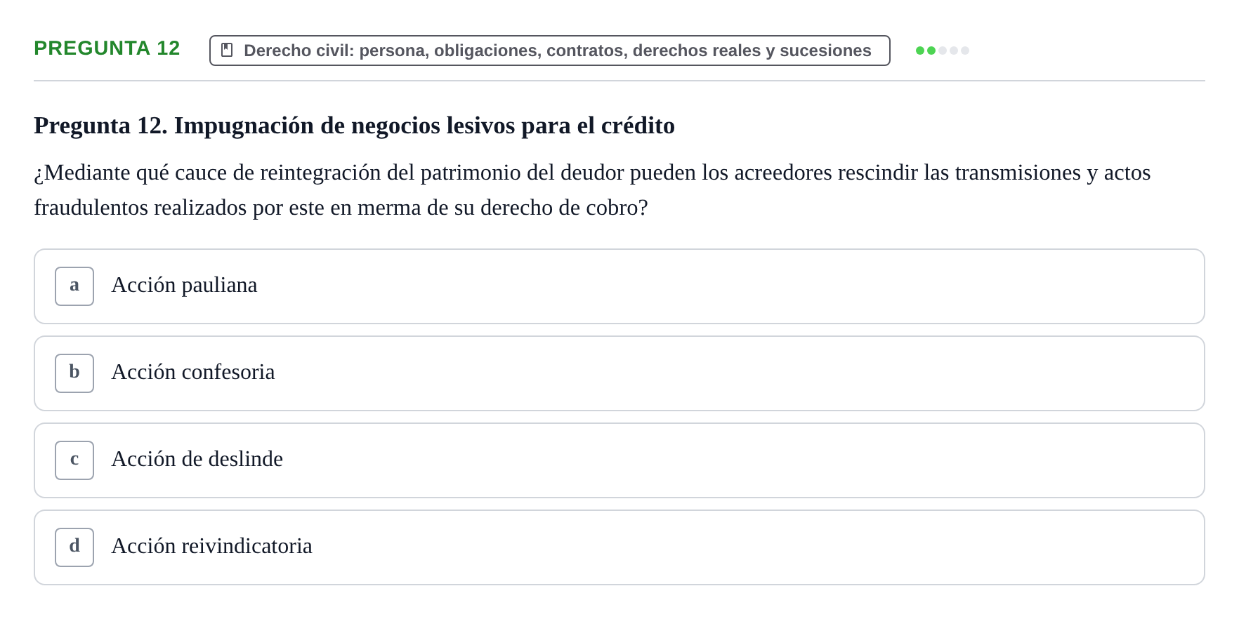 Enunciado: Pregunta 12