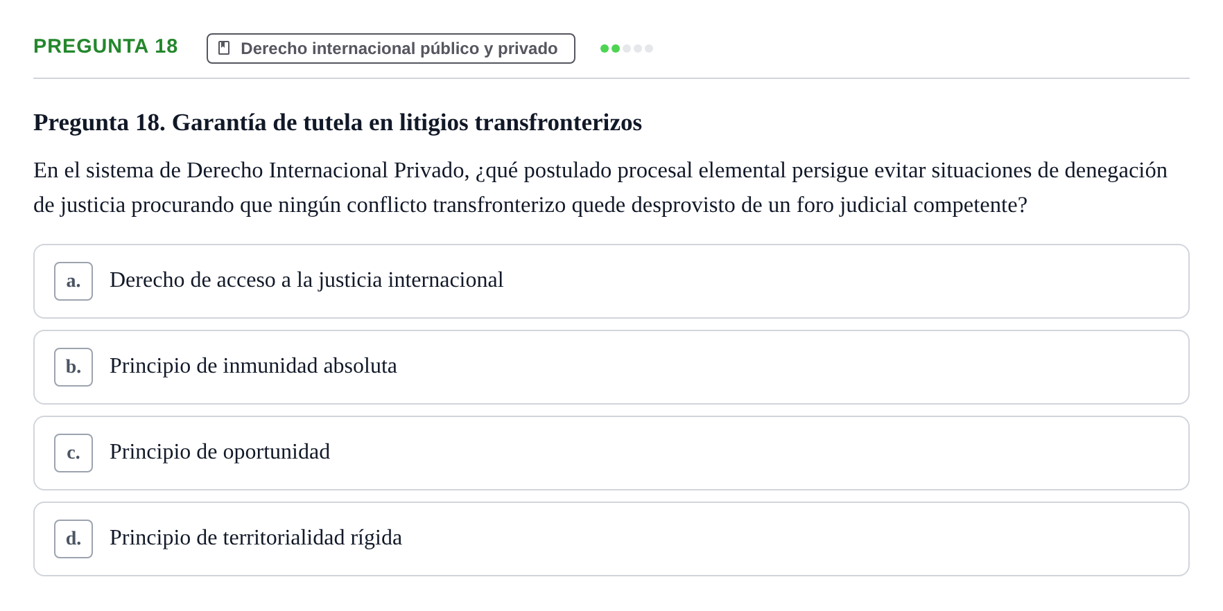 Enunciado: Pregunta 18