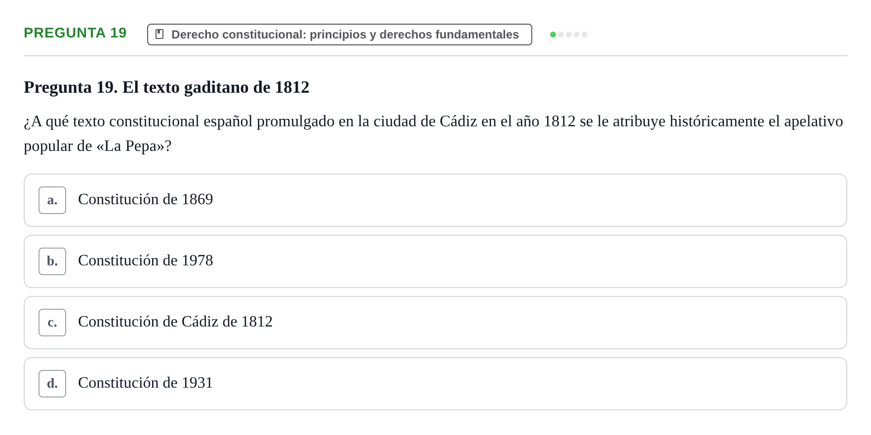 Enunciado: Pregunta 19